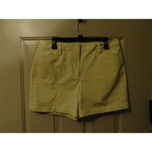 Land's End Women's Bermuda Shorts Yellow size 12 Mid Rise 5" Inseam